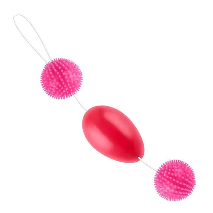 Vibrators | Baile Trio di Palline Anali/Vaginali con rilievi stimolantio - Rosa