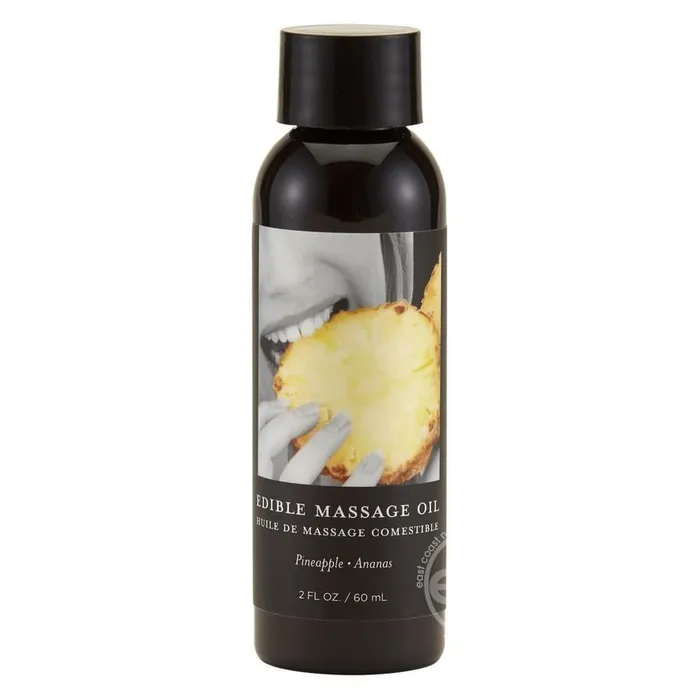 Vibrators Earthly Body Olio da massaggio commestibile gusto Ananas 60 ml