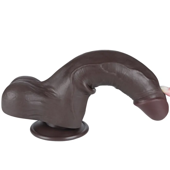 Vibrators | Fallo 8.5'' Scappellabile come un pene vero - Nero - Lovetoy