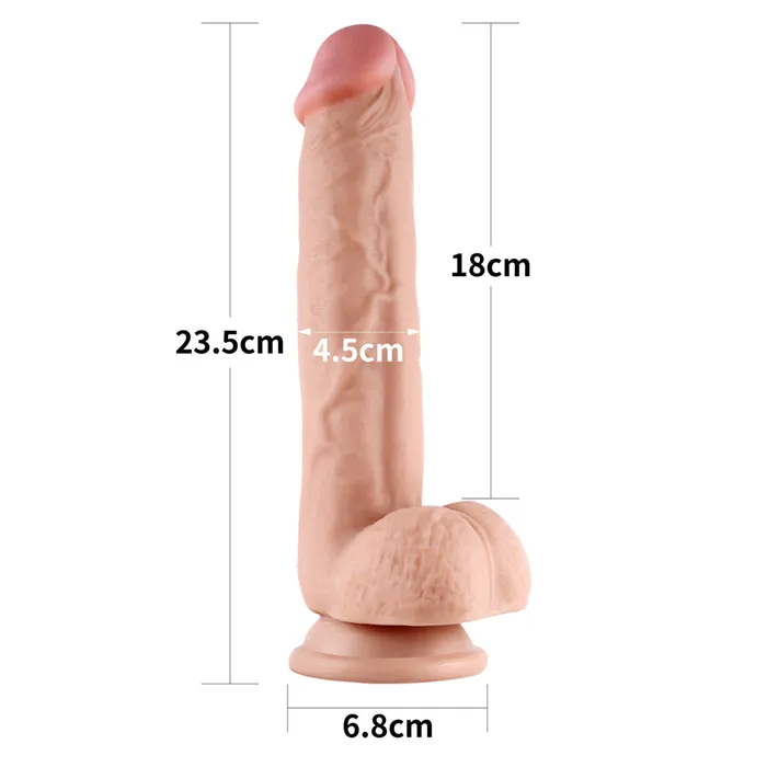 Vibrators | Fallo Scappellabile Con Ventosa 23.5 cm Rosa Carne - Lovetoy