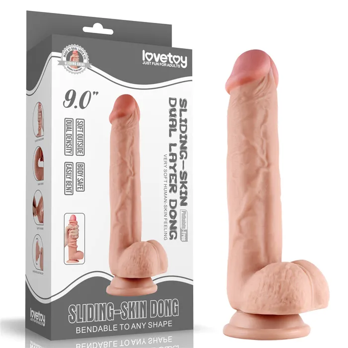 Vibrators | Fallo Scappellabile Con Ventosa 23.5 cm Rosa Carne - Lovetoy