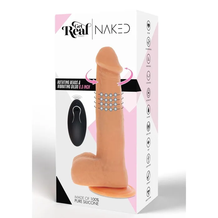 Vibrators | Get Real Vibratore Realistico con Perle Roteanti con Telecomando Wireless