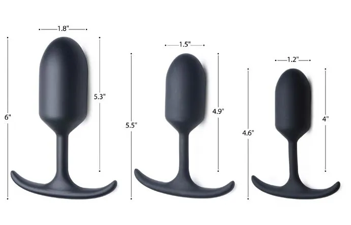 Vibrators | Heavy Hitters Heavy Hitters - Siliconen Buttplug met Metalen Gewicht - 4 maten