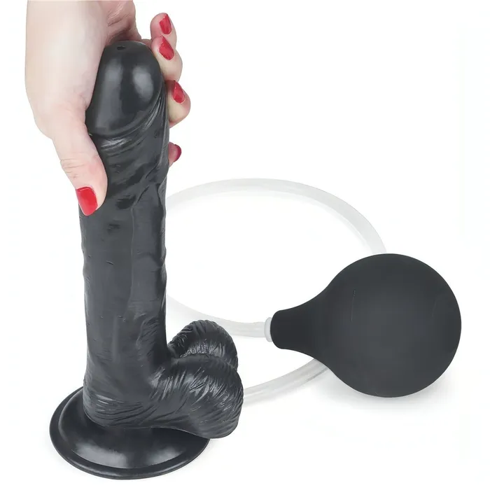 Vibrators | Lovetoy Squirt Extreme Fallo Realistico con Pompa Squirting - Nero, 9''