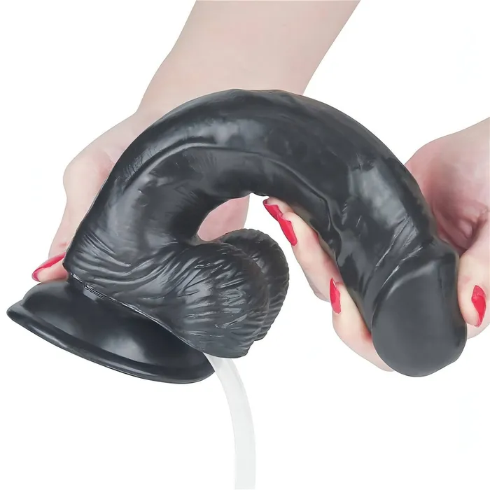 Vibrators | Lovetoy Squirt Extreme Fallo Realistico con Pompa Squirting - Nero, 9''