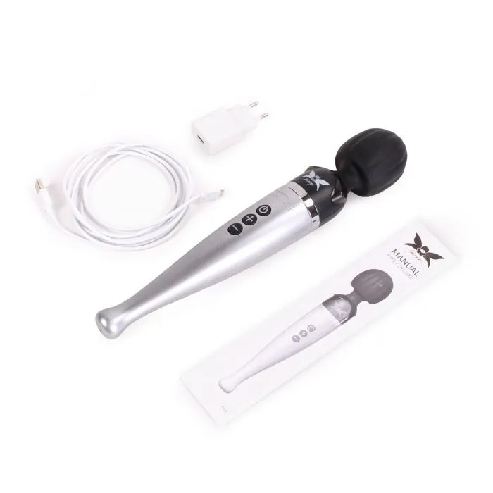 Vibrators | Pixey - DeLuxe Silver Edition -  Oplaadbare Wand Vibrator - De krachtigste Pixey die er is!) - Pixey