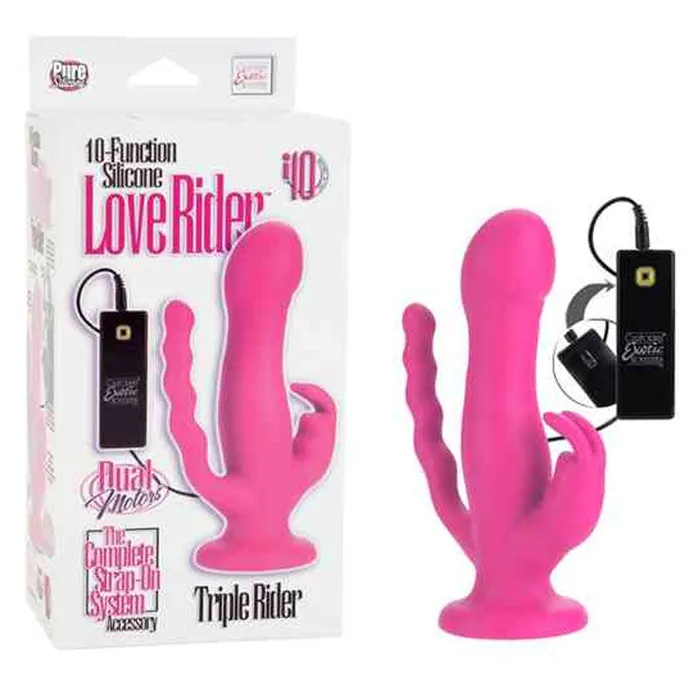 Vibrators Silicone Love Rider Triple Rider California Exotic