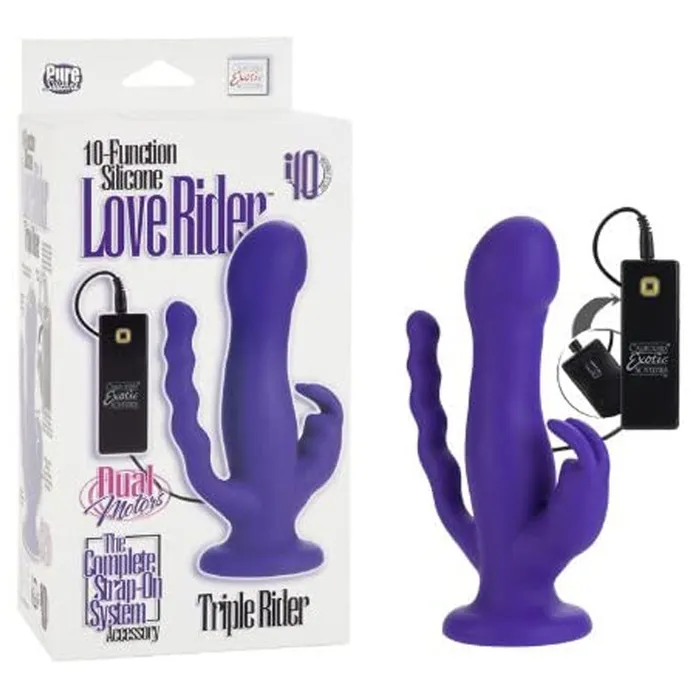 Vibrators | Silicone Love Rider Triple Rider - California Exotic