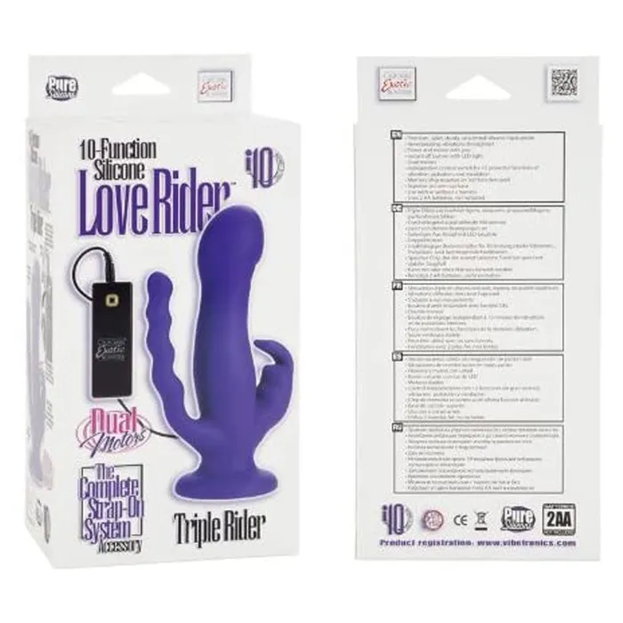 Vibrators | Silicone Love Rider Triple Rider - California Exotic