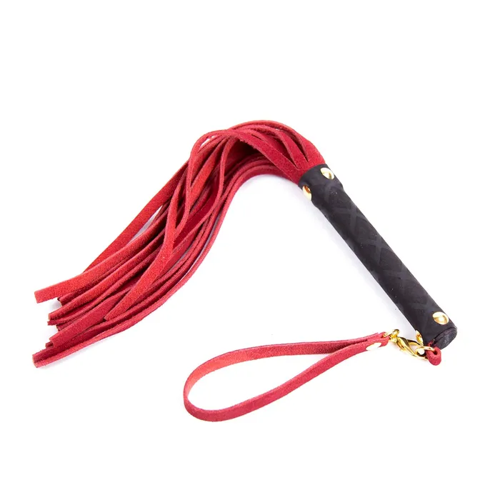 Vibrators | Smart Moves Smart Moves - Lederen Flogger - 27 cm - Zwart/Rood