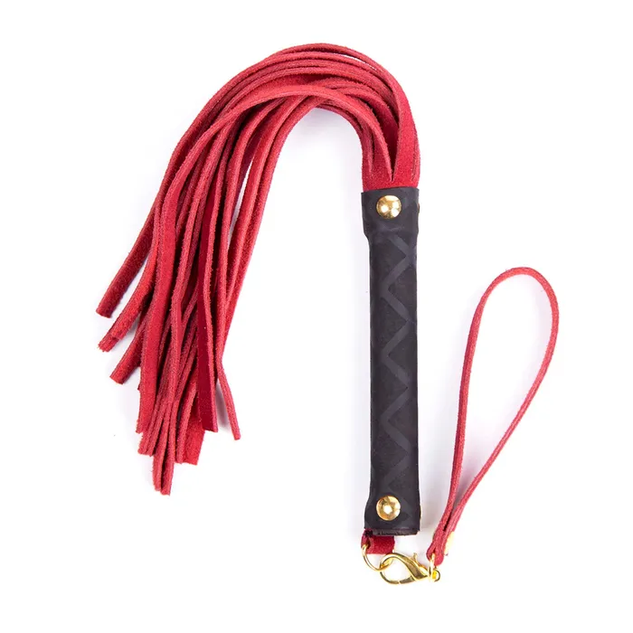 Vibrators | Smart Moves Smart Moves - Lederen Flogger - 27 cm - Zwart/Rood