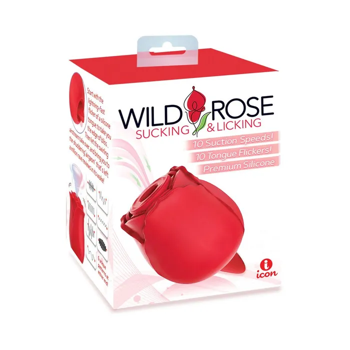 Vibrators Wild Rose Suction Rose and Tongue Icon Brands