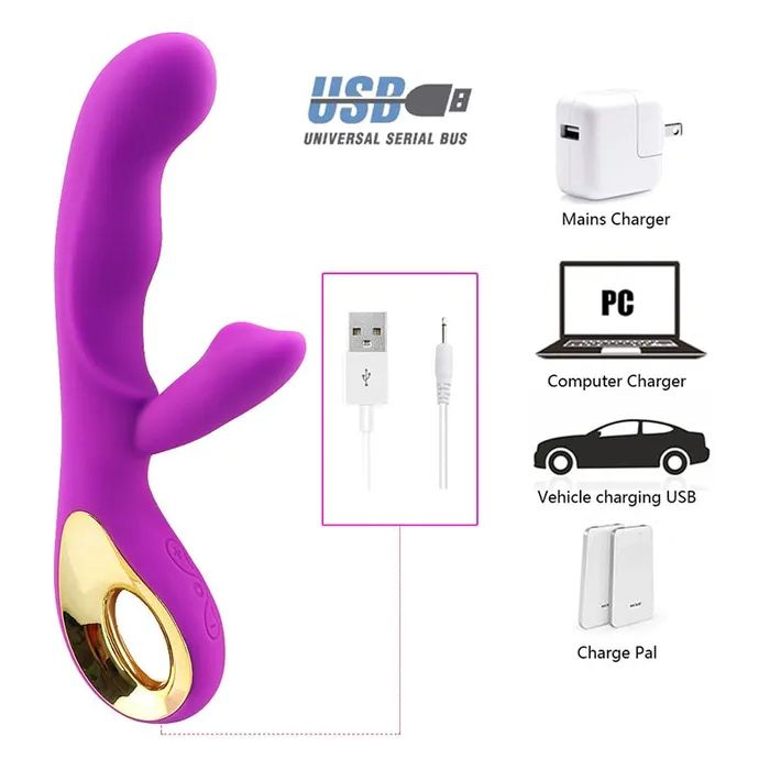 Vibrators | YSGLIFE Powerful Adult Electronic Toy Product Fun Vibrator G-spot Charge AV Stick Silicone Female Sex Toys for Women USB Electronic Toys