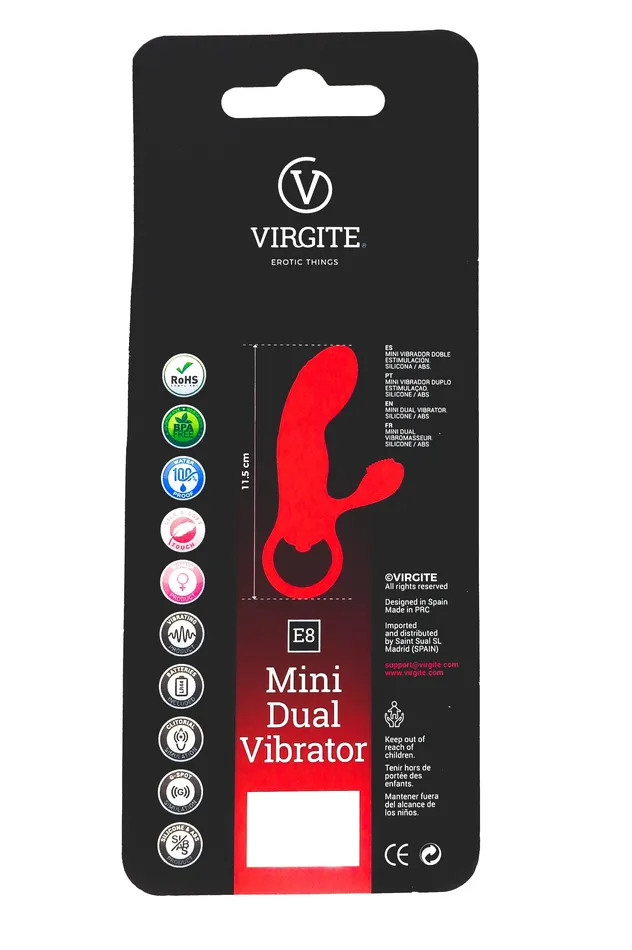 Virgite Female Sex Toys | Virgite - Mini Vibrator Met Clitoris Borsteltje - Paars