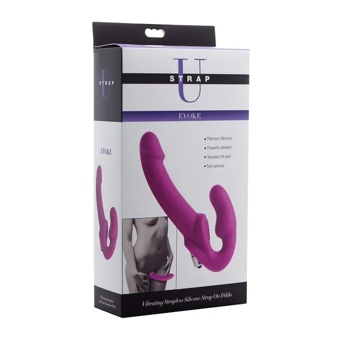 XR Brand Female Sex Toys Evoke Vibrating Strapless Silicone Strap On Dildo