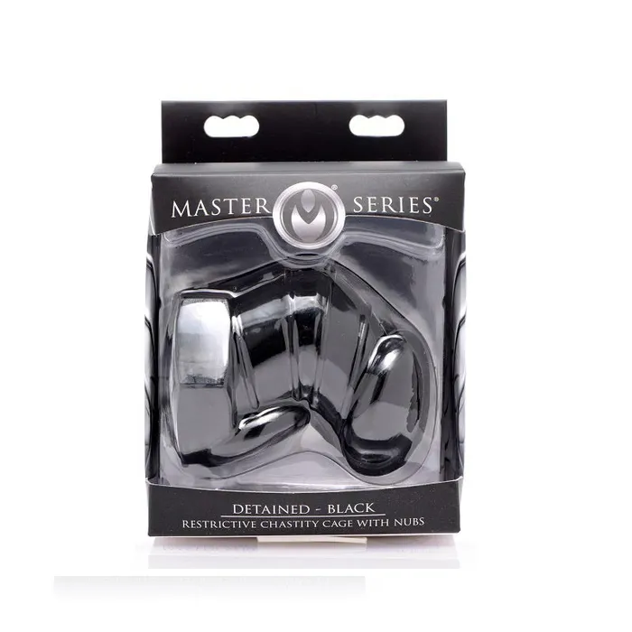 XR Brand Male Sex Toys Detained Black Restrictive Chastity Cage