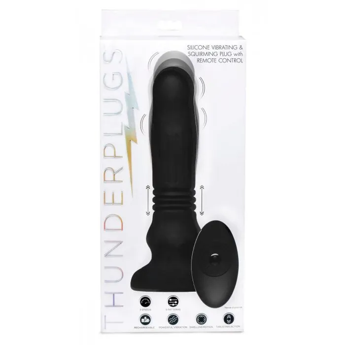 XR Brand Male Sex Toys Silicone Swelling Thrusting Plug with Remote Control