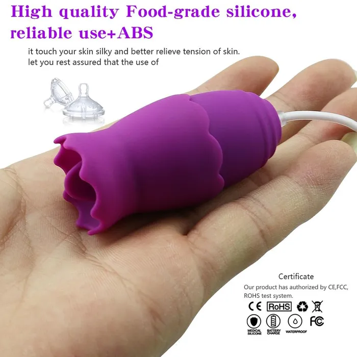 YSGLIFE Couples | 12 Speeds Tongue Oral Licking Vibrators G-spot Vagina Massage Clitoris Stimulator USB Vibrating Egg Sex Toys for Women Sex Shop