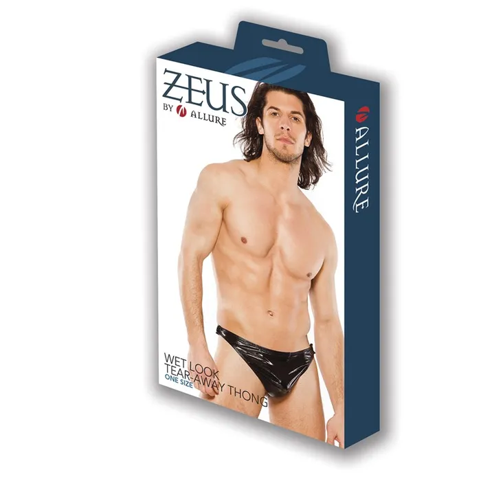 Zeus Wet Look Tear Away Thong | Allure Lingerie Male Sex Toys